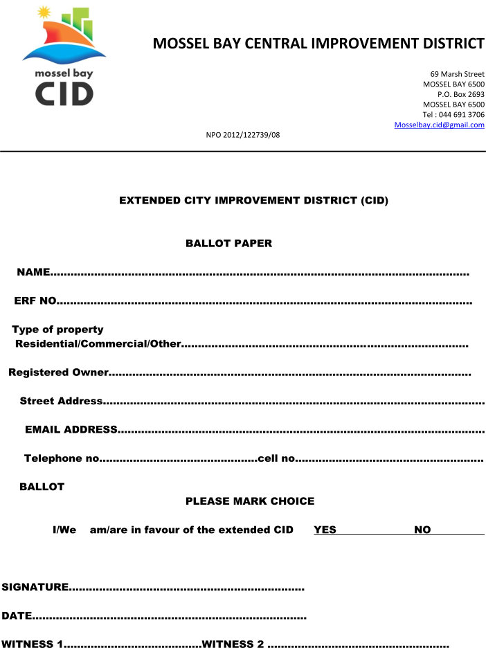 CID Ballot