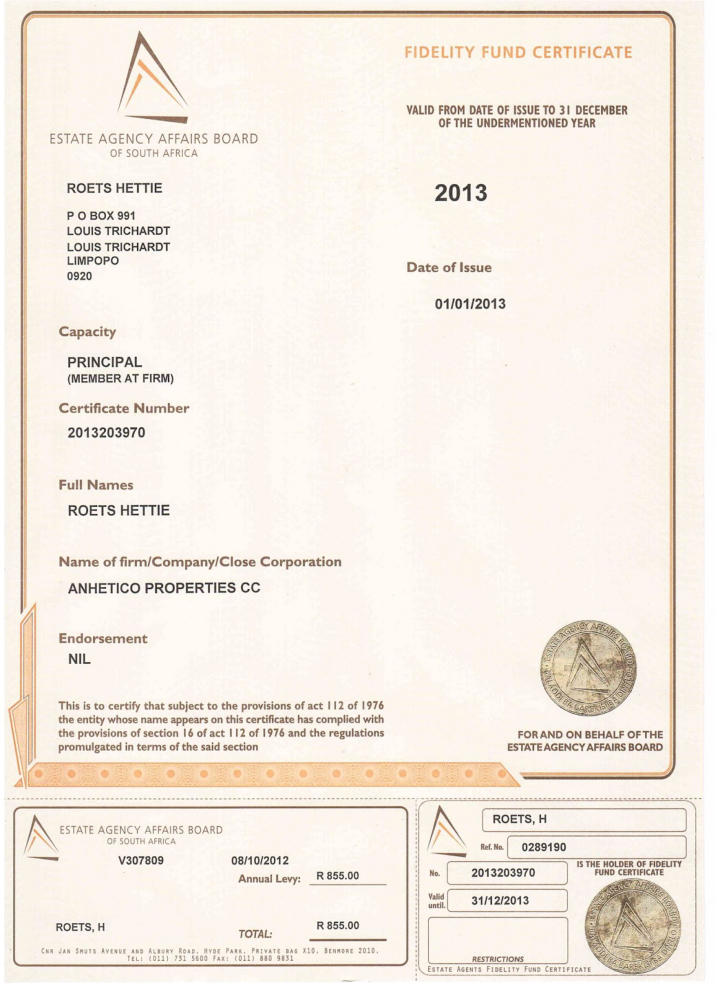 fidelity fund certificate voorbeeld 6